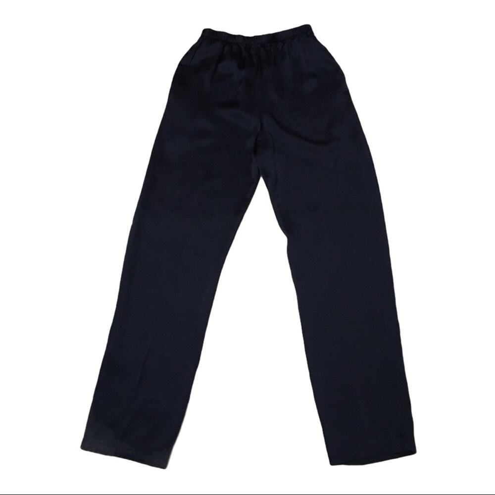 Calvin Klein Vintage Silk Pants - Blue - 6
